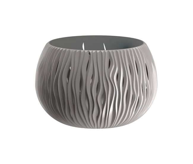 Prosperplast bowl plástico arenoso com tanque em pedra gris, 13,6 (alta) x 18 (largura) x 18 (profunda) cms