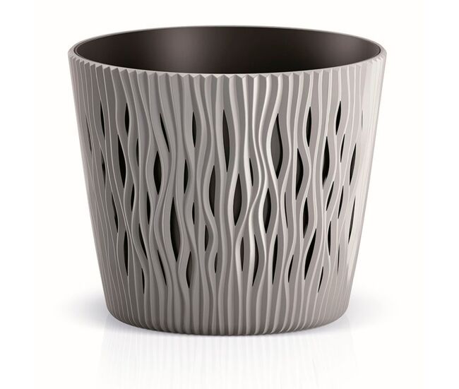 Jogador redondo redondo arenoso em cor gris 15,8 (comprimento) x 15,8 (largura) x 13,8 (alto) cm