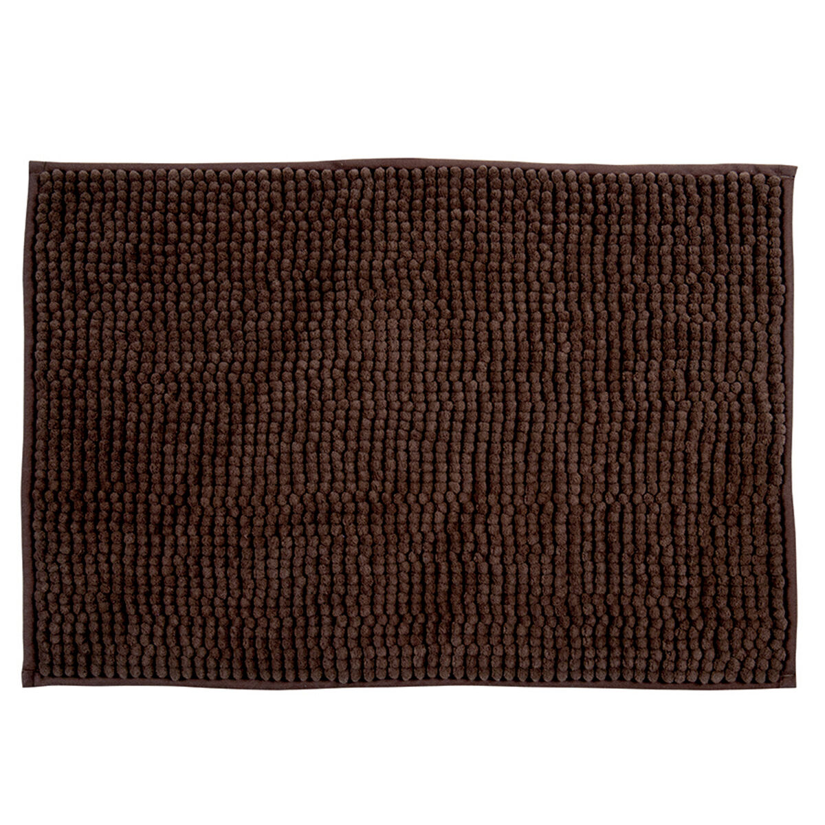 Msv "chenille" carpete de banheiro em cor de chocolate 40 x 60 cm