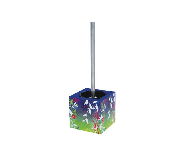 Msv escobillero de mdf e acier inox em várias cores 11 x 11 x 37 cm
