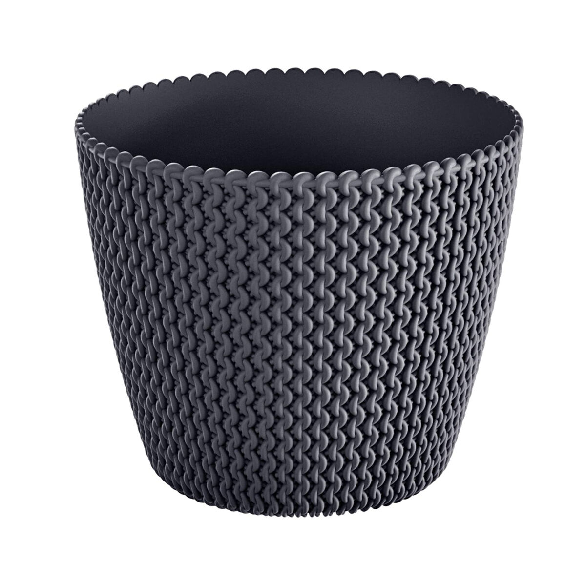 Pote redondo 5l prosperplast splefy plastic in antracite color, ø21,8 x 18,4 cm