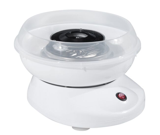 Homcom máquina de algodão doce potência 450w-550w máquina de algodão doce com colher medidora e 10 palitos de bambu aço inoxidável e alumínio