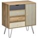 Cómoda MDF e Metal HOMCOM, casa - móveis de armazenamento 79 Cómoda MDF e Metal HOMCOM, casa - móveis de armazenamento 79 Castanho Claro