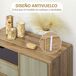 Cómoda MDF e Metal HOMCOM, casa - móveis de armazenamento 79 Cómoda MDF e Metal HOMCOM, casa - móveis de armazenamento 79 Castanho Claro