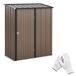 Abrigo de Jardim Aço Lacado Outsunny 161 Abrigo de Jardim Aço Lacado Outsunny 161 Castanho