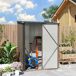 Abrigo de Jardim Aço Lacado Outsunny 161 Abrigo de Jardim Aço Lacado Outsunny 161 Castanho
