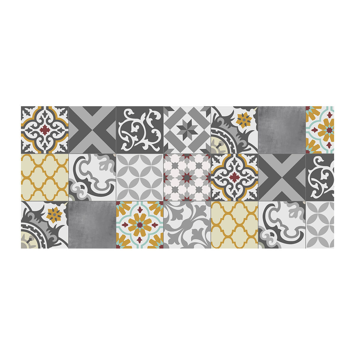 Croma - patch tapete de vinil cinzento-âmbar, almofadado e confortável, 50x110cm