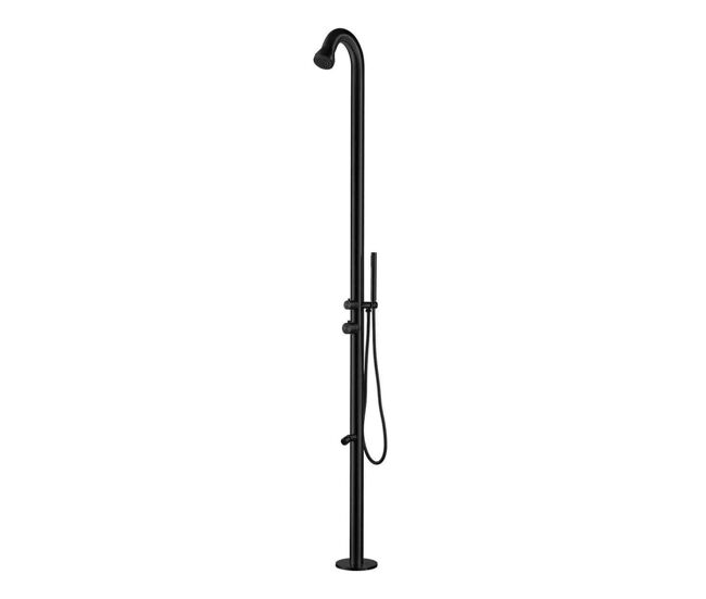 Chuveiro bosa de revestimento interior e exterior em aço preto aisi inox 316l veio de 60 mm de diâmetro com chuveiro superior e desviador para