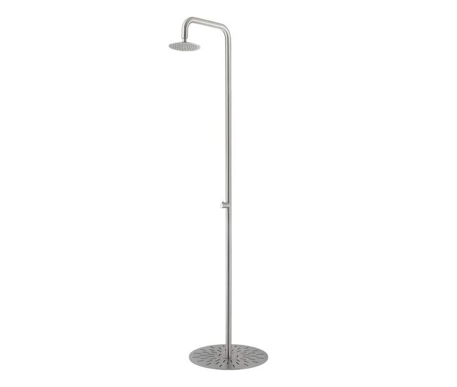Chuveiro em aço inoxidável sined chuveiro simius sined para jardim e piscina com água fria apenas estrutura e acessórios em aisi 316l aço inoxidável