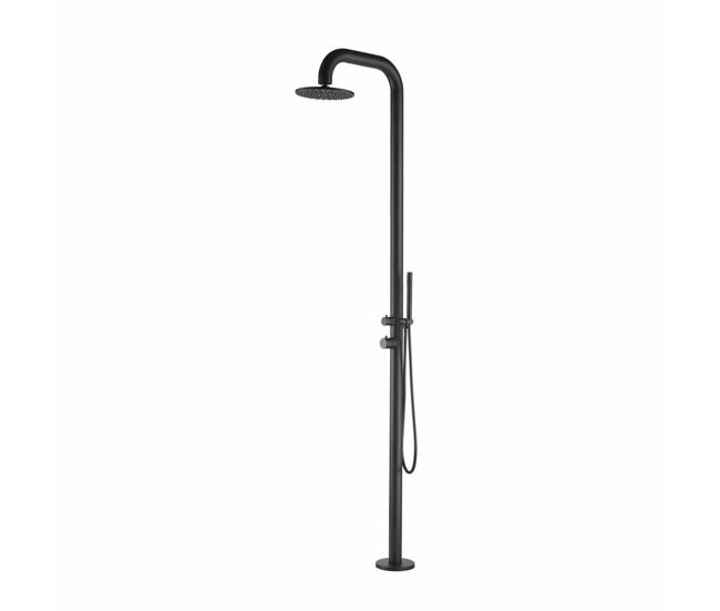 Chuveiro de piscina pula nera com chuveiro de 25 cm de diâmetro chuveiro de jardim com misturador e chuveiro de mão corpo e acessórios em aço