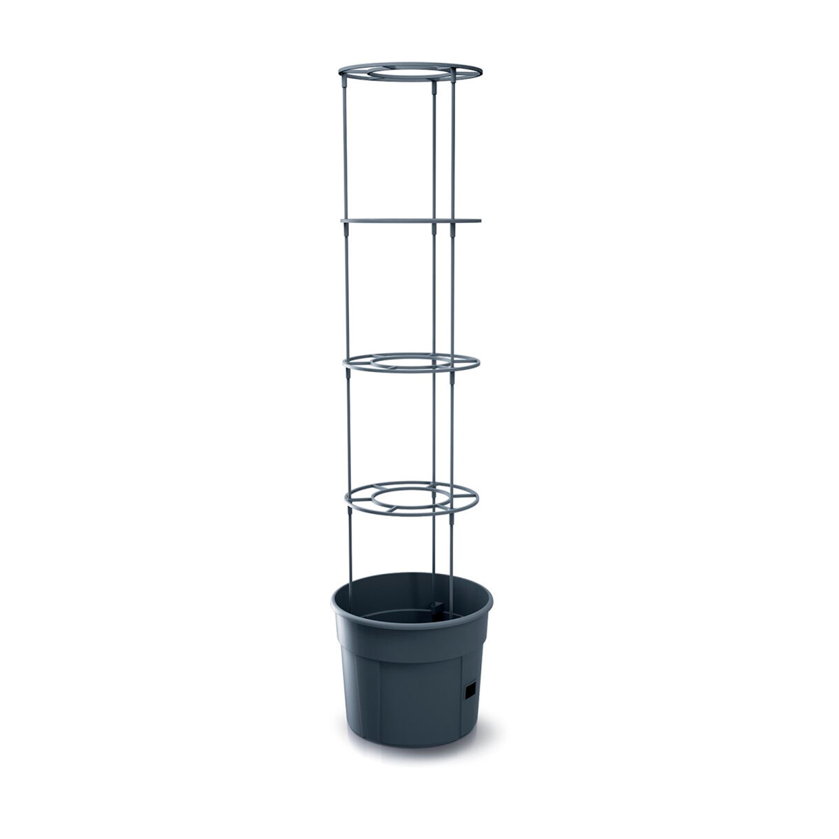 Macetero maceter prosperplast grower de plástico na cor antracite 39.2 (comprimento) x 39,2 (largura) x 31,5-153 (alto) cm