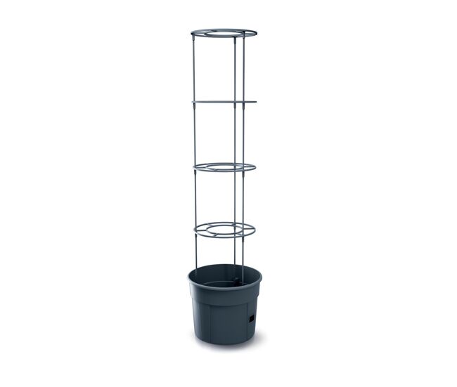 Macetero maceter prosperplast grower de plástico na cor antracite 29.5 (comprimento) x 29,5 (largura) x 23.6-115.2 (alto) cm