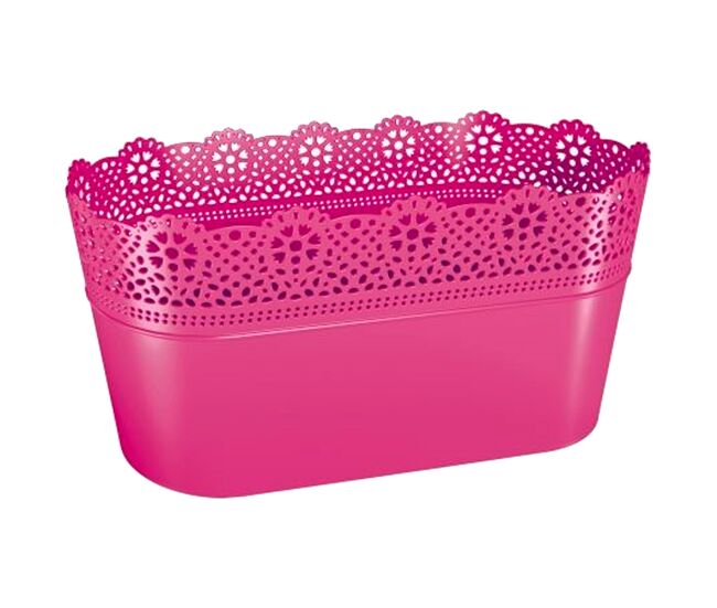 Método de renda, dimensões (mm) 285x135x155, cor da fucsia