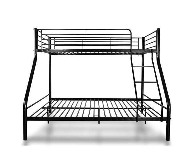 Beliche duplo de metal para 3 pessoas, 200x145x96cm cor preta