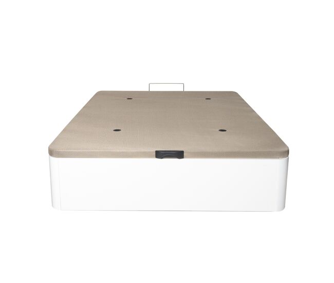 Canapé dobrável capa estofada madeira 3d 25 blanc 150x190cm atenas