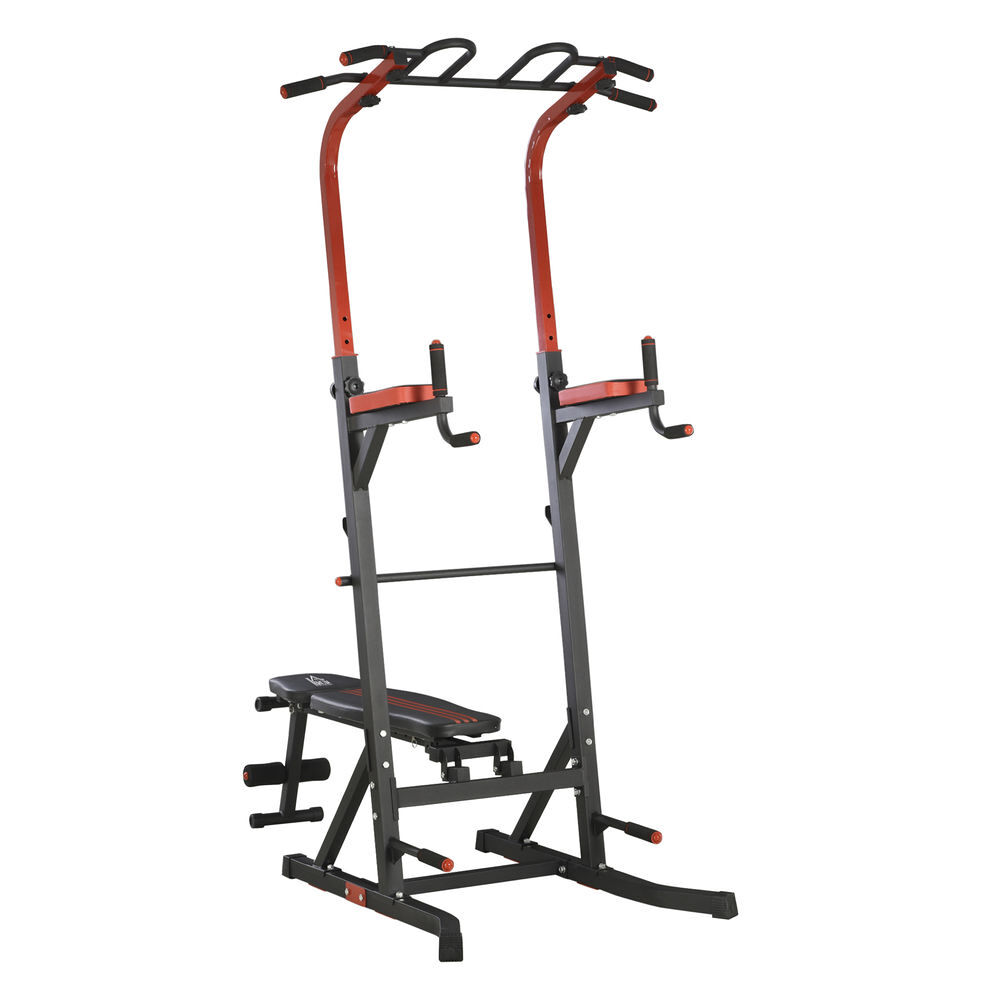 Estação de Musculação Aço, PVC, EVA HOMCOM