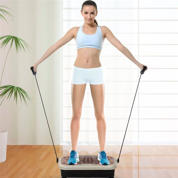 Platafoma de Vibração Borracha, ABS e Metal HOMCOM