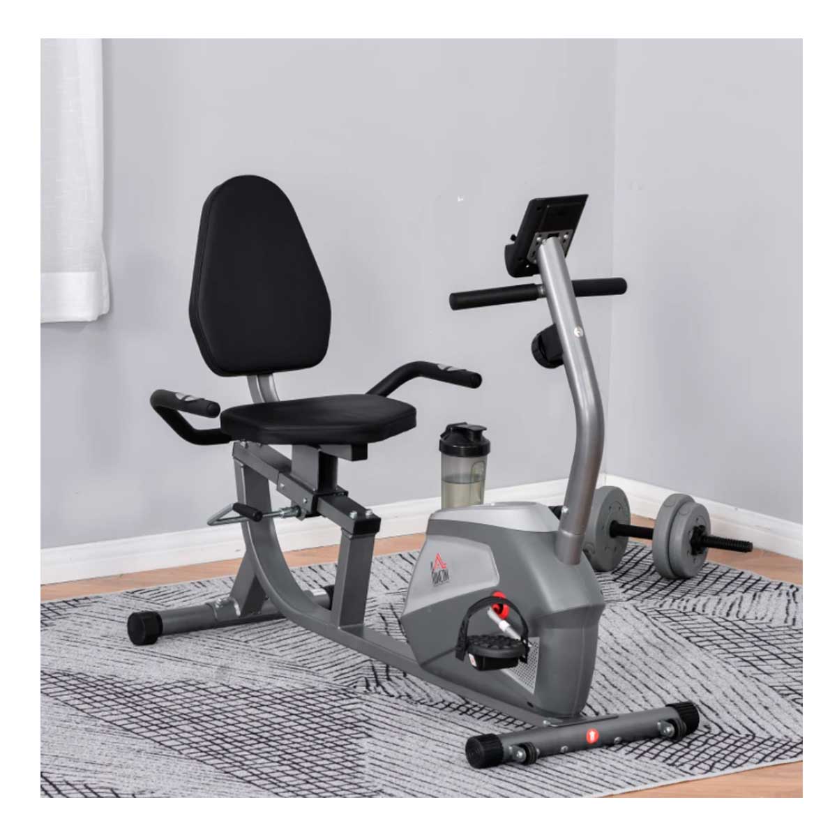 Bicicleta ergométrica Aço, ABS HOMCOM