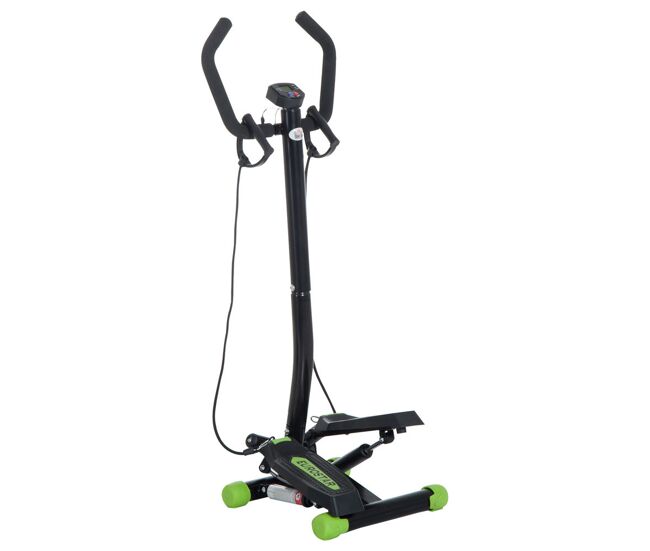 Homcom máquina de step stepper up-down máquina de paso com 2 pedais ajustáveis para os pés 40x40x118 cm