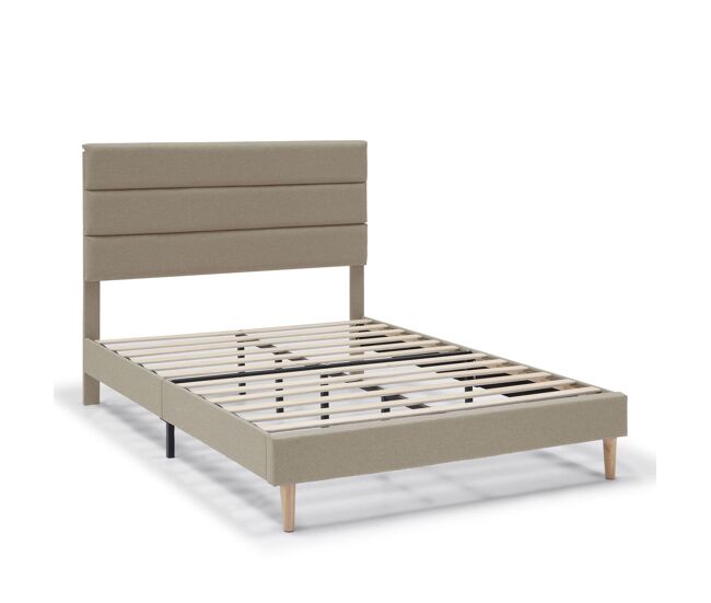 Estrado de cama estofado aroma 150x190 cm, bege
