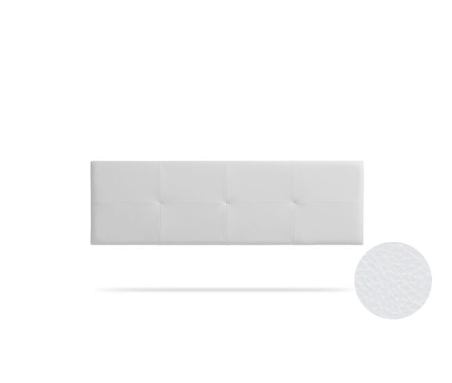 Cabeceira estofada altea pele sintética 220x50x5 cm - branco - moonia