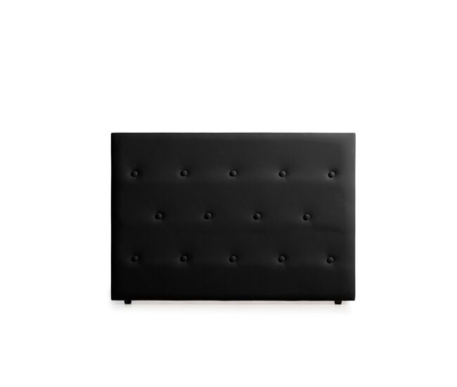 Cabeceira estofada venice pele sintética 115x115x12 cm - preto - moonia