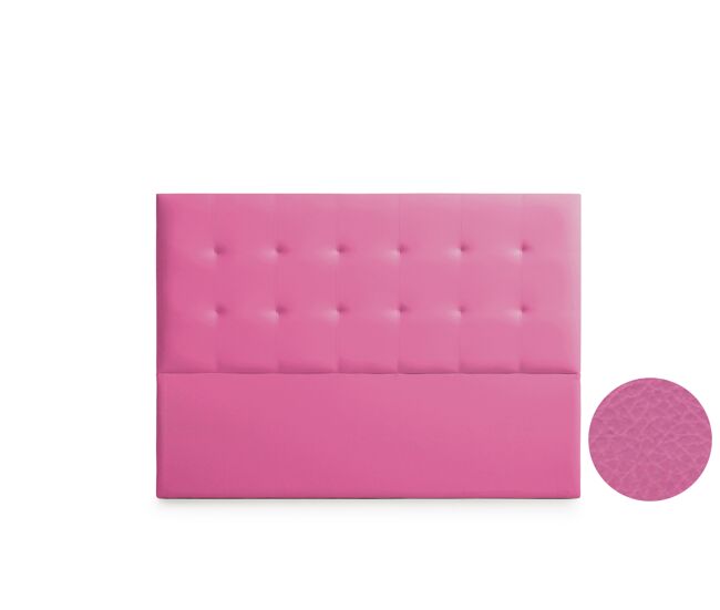 Cabeceira estofada astoria pele sintética 160x120x8 cm - rosa - moonia