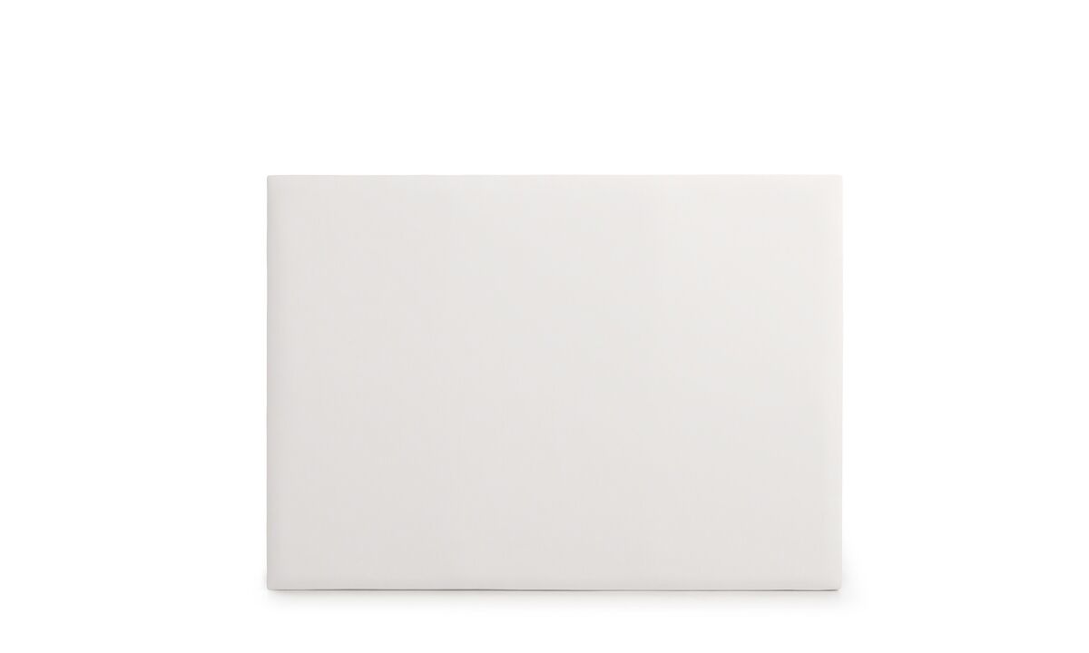 Cabeceira estofada neus pele sintética 160x120x5 cm - branco - moonia