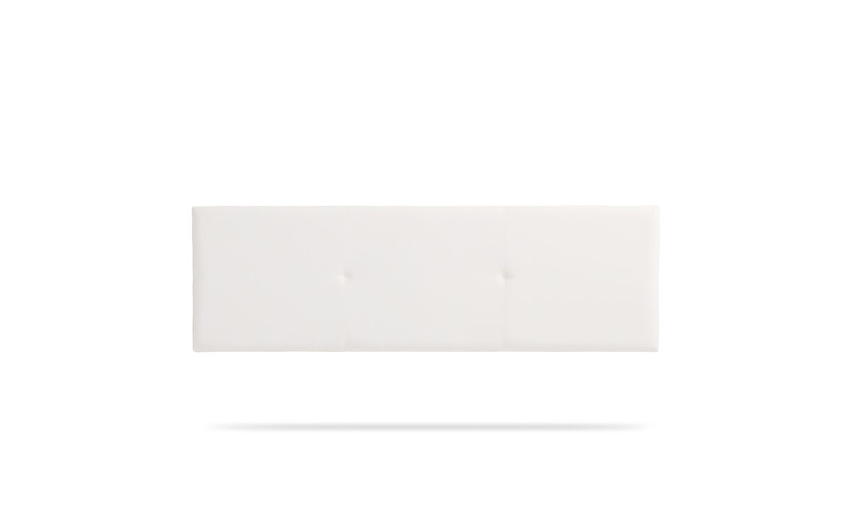 Cabeceira estofada alma pele sintética 220x50x5 cm - branco - moonia