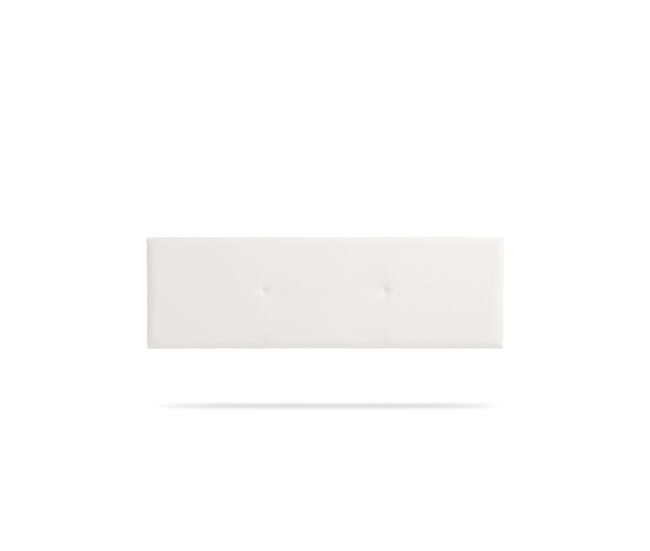 Cabeceira estofada alma pele sintética 220x50x5 cm - branco - moonia