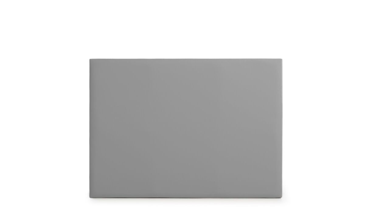 Cabeceira estofada neus pele sintética 160x120x5 cm - prata - moonia