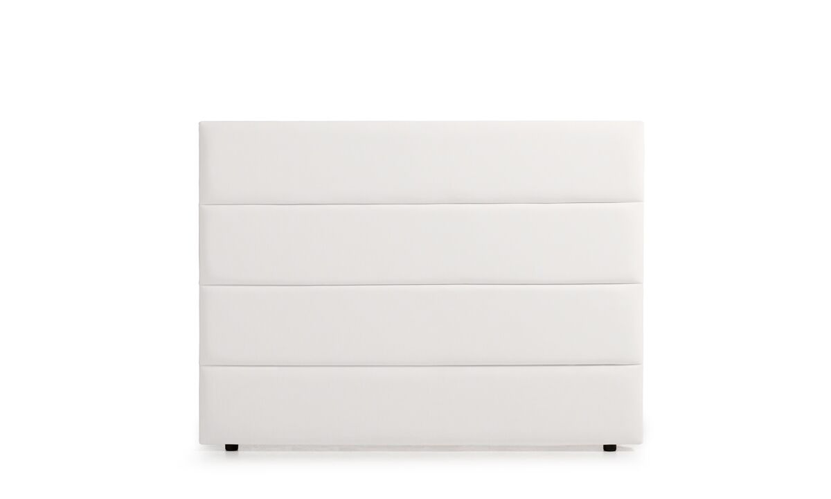 Cabeceira estofada genova pele sintética 210x120x8 cm - branco - moonia