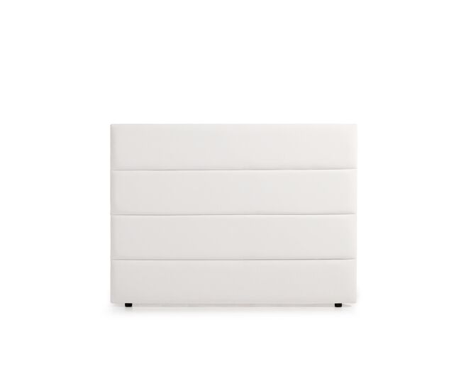 Cabeceira estofada genova pele sintética 210x120x8 cm - branco - moonia