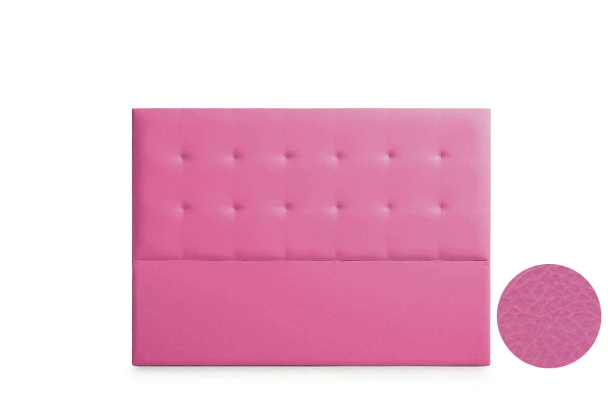 Cabeceira estofada astoria pele sintética 220x120x8 cm - rosa - moonia