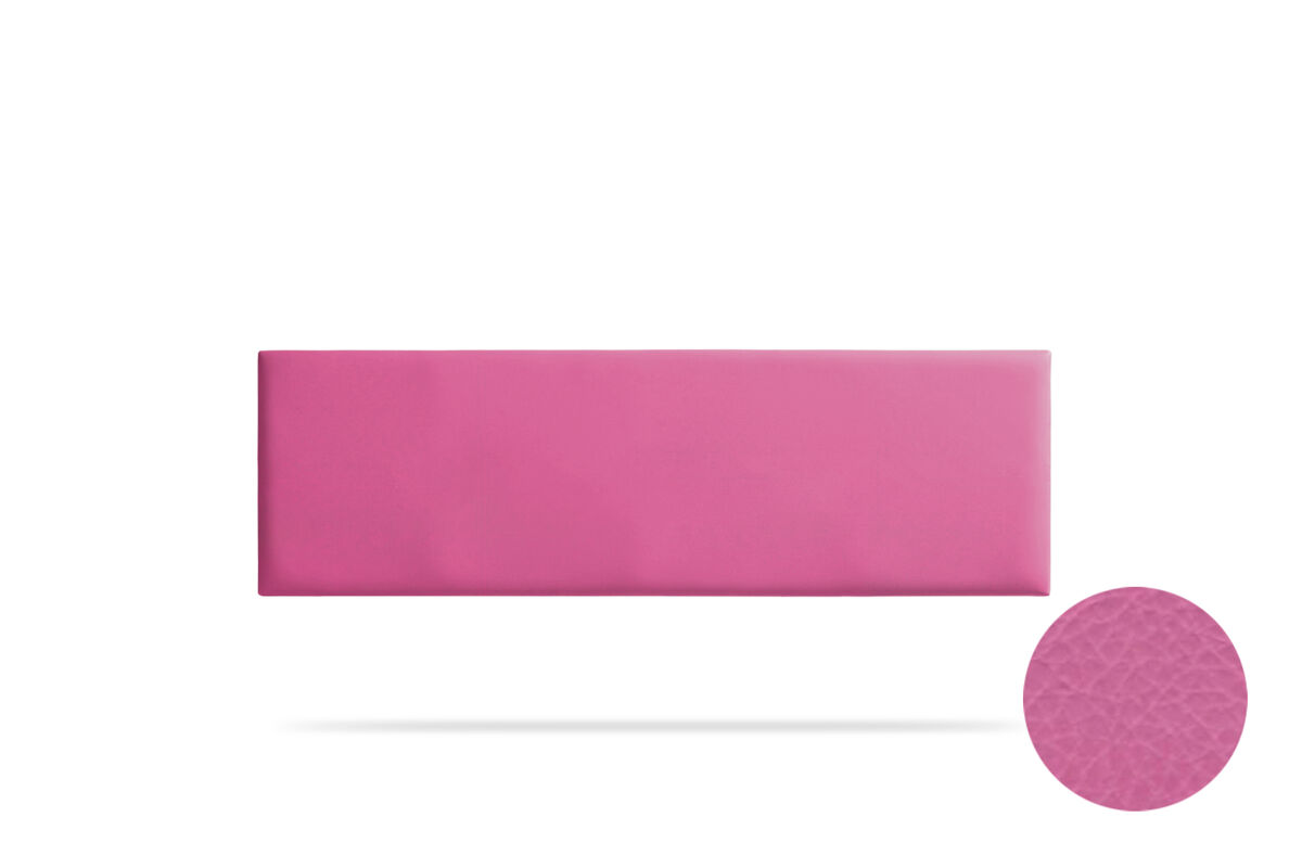 Cabeceira estofada nova pele sintética 210x50x5 cm - rosa - moonia