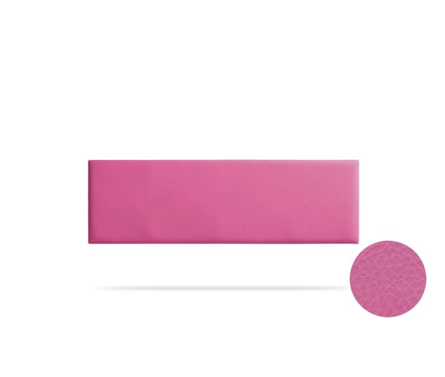 Cabeceira estofada nova pele sintética 210x50x5 cm - rosa - moonia