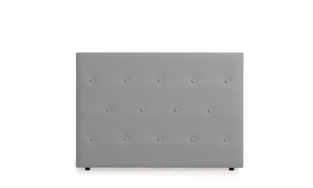 Cabeceira estofada venice pele sintética 100x115x12 cm - castanho - moonia