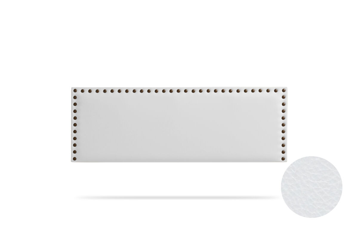 Cabeceira estofada modena pele sintética 170x55x8 cm - branco - moonia