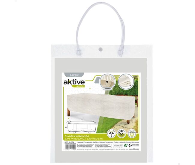 Cobertura impermeável para mesa de jardim 240x130x60 cm aktive garden