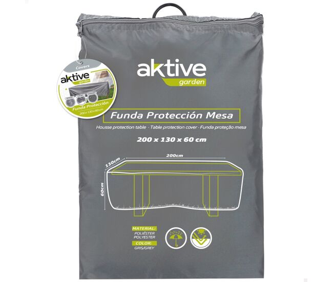 Capa de proteção mesa jardim 200x130x60 cm aktive garden
