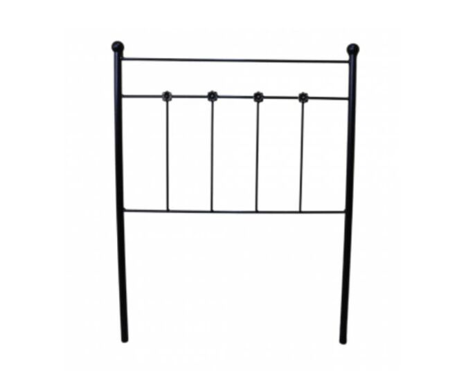 Cabeceira ducal forge para cama 90 preto 98x125x4. matris