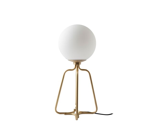 Angel cerda candeeiro de mesa em aço dourado e vidro branco