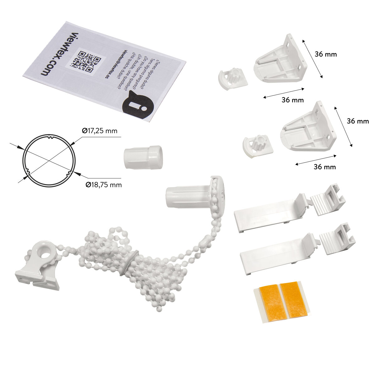 Viewtex mini conjunto mecanismo branco