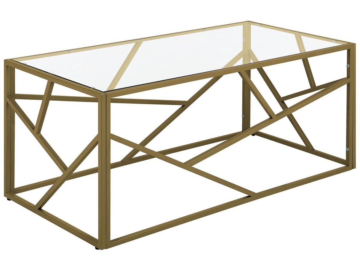 Beliani Mesa de centro ORLAND 50x100 Dourado