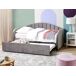Beliani Cama nido Terciopelo EYBURIE 99x217 Beliani Cama nido Terciopelo EYBURIE 99x217 Cinza Claro