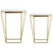 Beliani Conjunto de 2 mesas auxiliares SIERRA 45x26 Beliani Conjunto de 2 mesas auxiliares SIERRA 45x26 Dourado