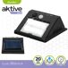 Aplique luz solar de 8 leds com sensor de movimento Aktive Tech Aplique luz solar de 8 leds com sensor de movimento Aktive Tech Preto