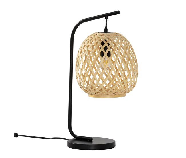 Candeeiro de mesa em bambu reiko, diâmetro 50,5 cm