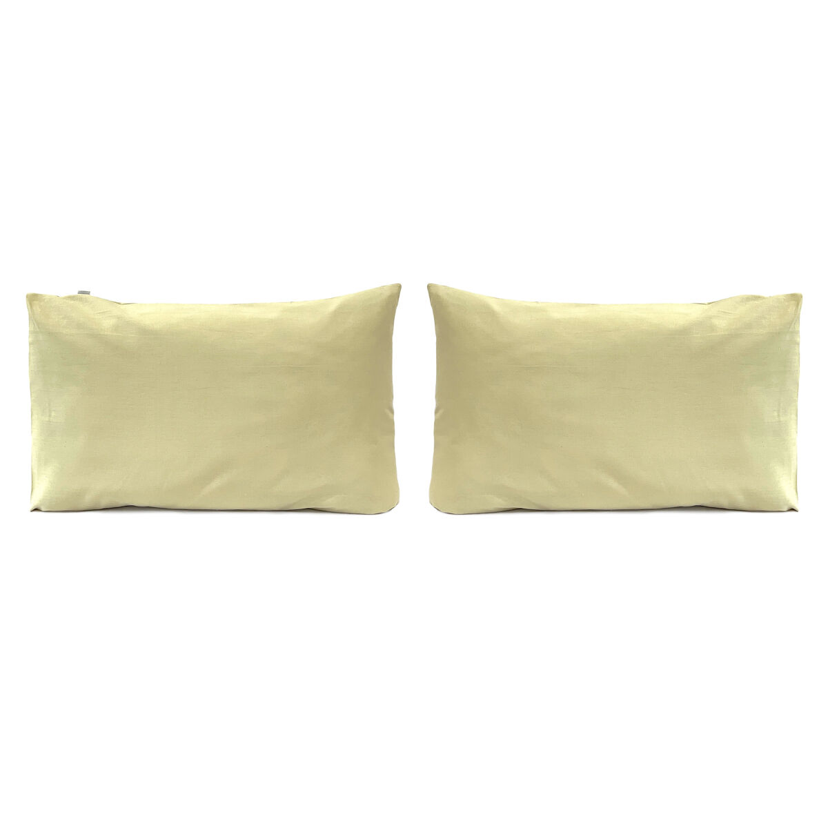 2 fronhas para almofada algodão orgãnico  liso 50x75 cm - amarelo claro