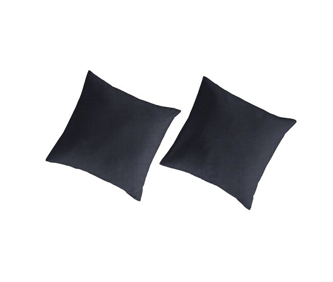 2 fronhas para almofada algodão orgãnico liso 65x65 cm - azul acinzentado